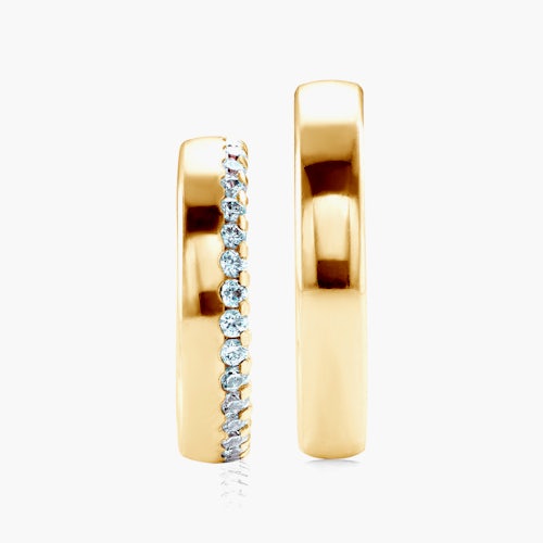 Obrączki ślubne: złote, okrągłe, 4,5 mm